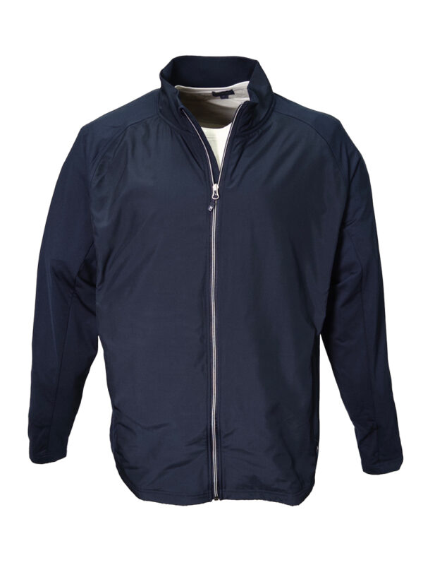 Navy Lightweight Stretch Full Zip Jacket - High and Mighty Menswear