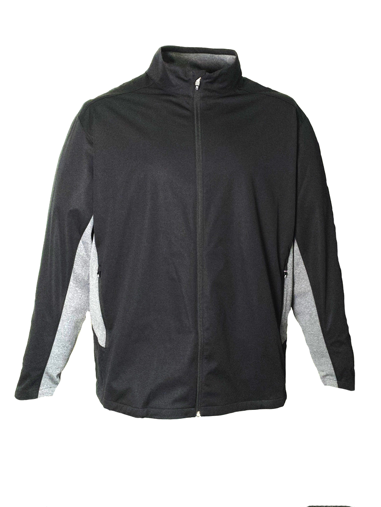 Black Weathertech Full Zip Jacket Tall - High and Mighty Menswear