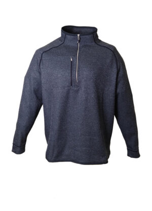 Navy Heather 1/2 Zip Sweat Top