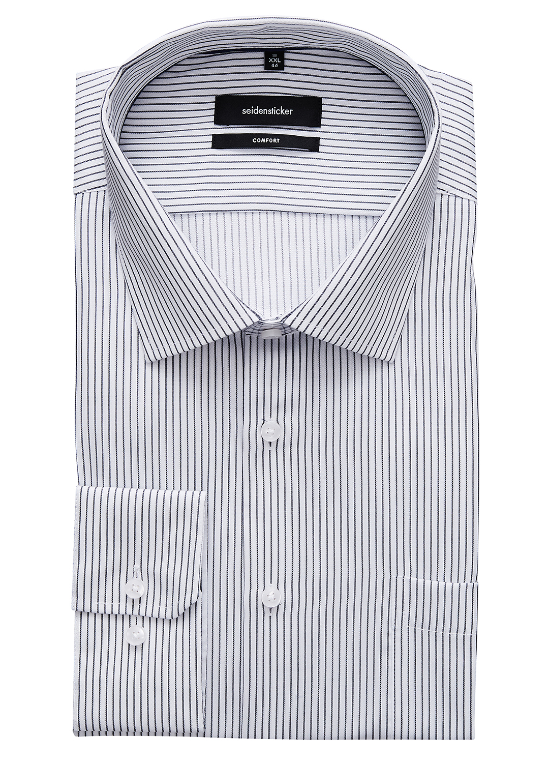 Navy Stripe Business Shirt - High and Mighty Menswear