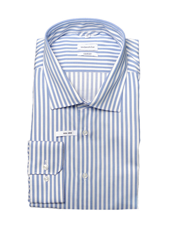 Classic Blue Stripe Business Shirt