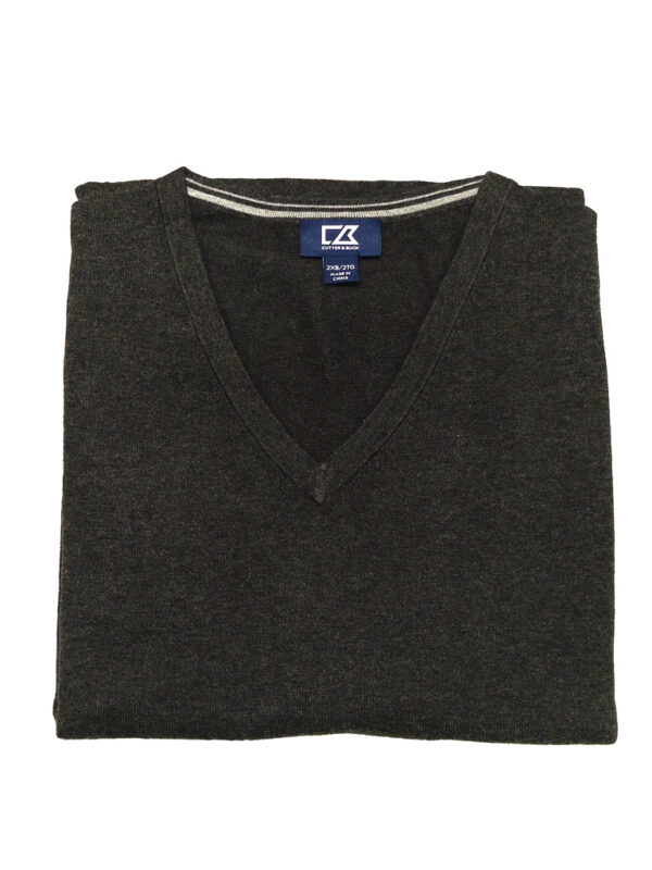 Charcoal Vee Neck Jumper - High and Mighty Menswear