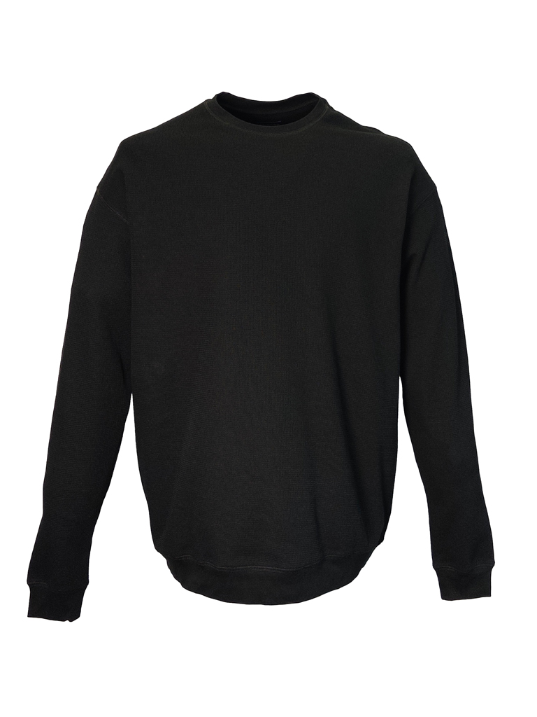 Black Long Sleeve Fine Textured Sweat - High and Mighty Menswear